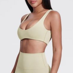 Summer Nude Soft Shockproof Women Plus Size Gym Workout Bra