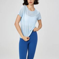Breathable Cross Backless Fitness T shirt